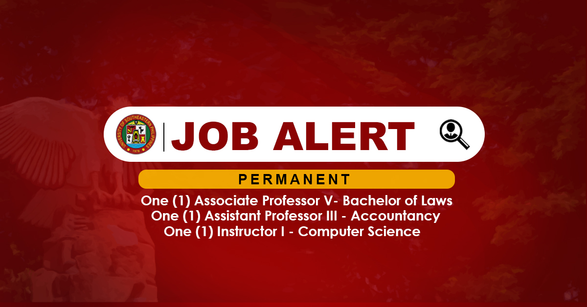 USeP Job Hiring! USeP is in need of Three (3) Personnel in Obrero Campus