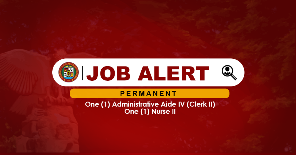 USeP Job Hiring! USeP is in need of two (2) Non-teaching personnel for Tagum-Mabini Campus