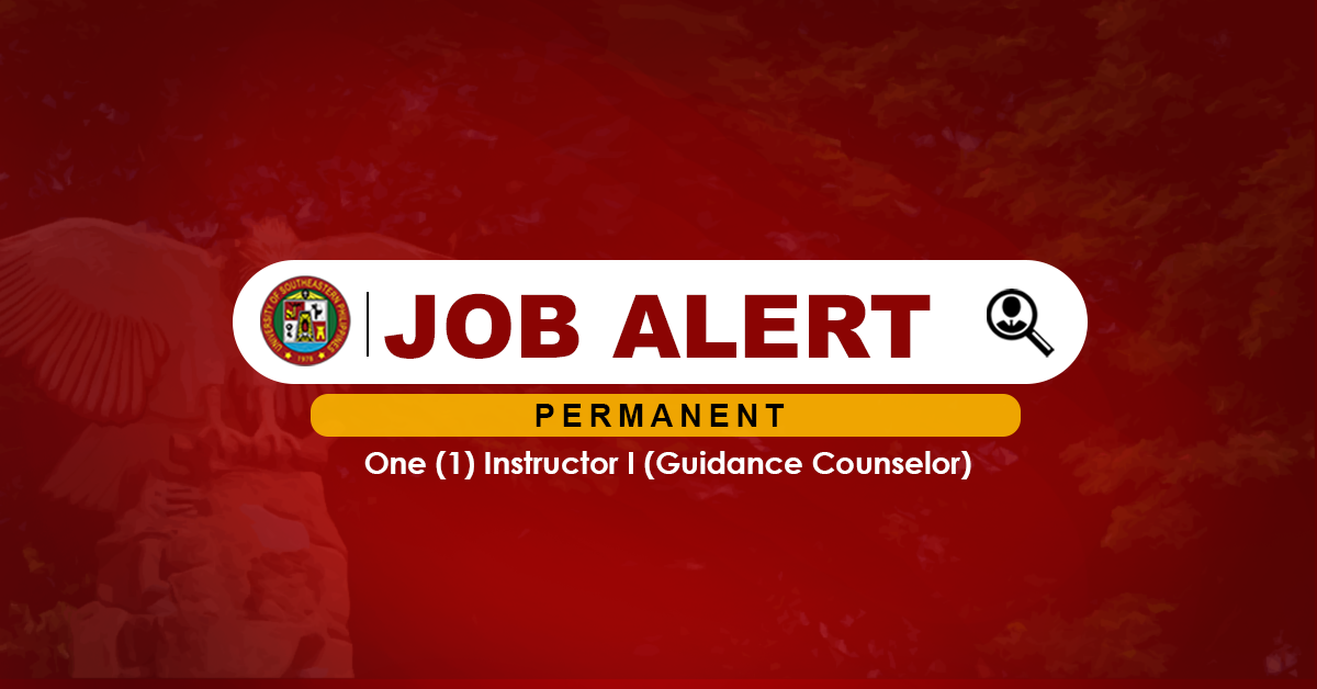 USeP Job Hiring! USeP is in need of one (1) teaching personnel for Tagum-Mabini Campus