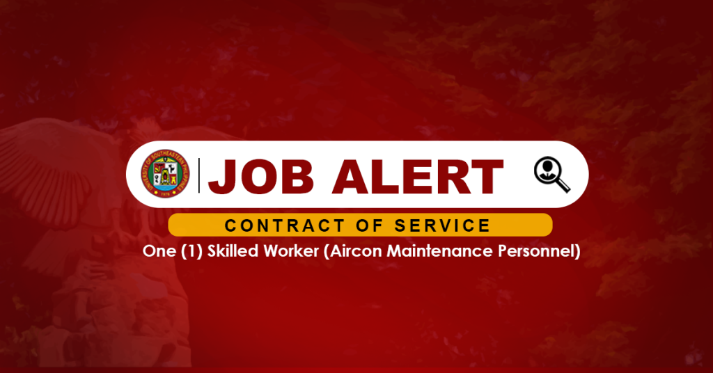 USeP Job Hiring! USeP is in need of one (1) non-teaching personnel for Mintal Campus