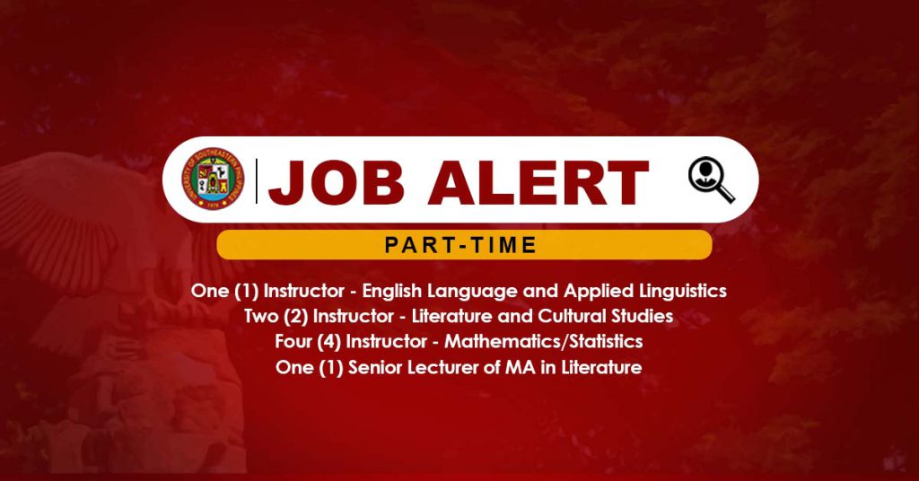 USeP Job Hiring! USeP is in need of eight (8) Part-time Teaching Personnel for Obrero Campus