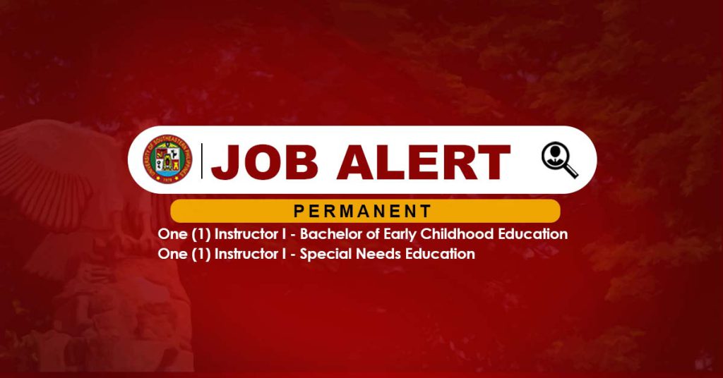 USeP Job Hiring! USeP is in need of two (2) Teaching Personnel for Tagum-Mabini Campus