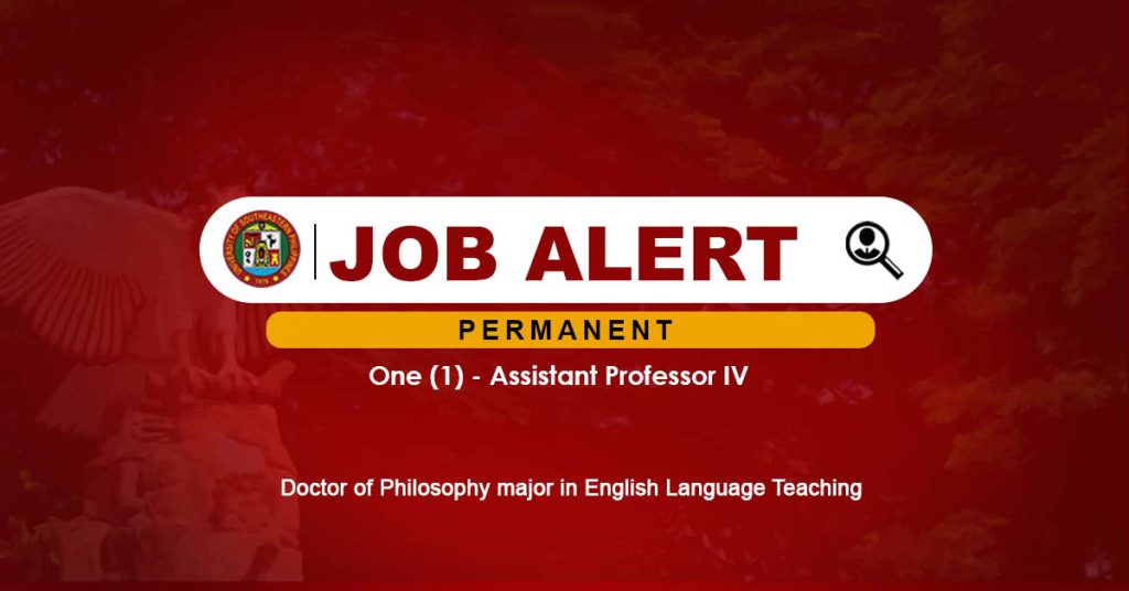 USeP Job Hiring! USeP is in need of One (1) Teaching Personnel for Tagum-Mabini Campus
