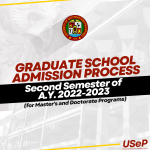 Graduate School Admission Process for Second Semester of A.Y. 2022-2023