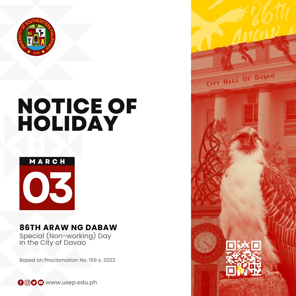 HOLIDAY NOTICE