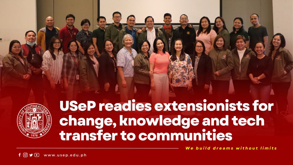 USeP readies extensionists for change, knowledge and tech transfer to communities