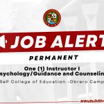 USeP Job Hiring! USeP is in need of one (1) teaching personnel for Obrero Campus