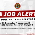 USeP Job Hiring! USeP is in need of three (3) non-teaching personnel for Obrero Campus