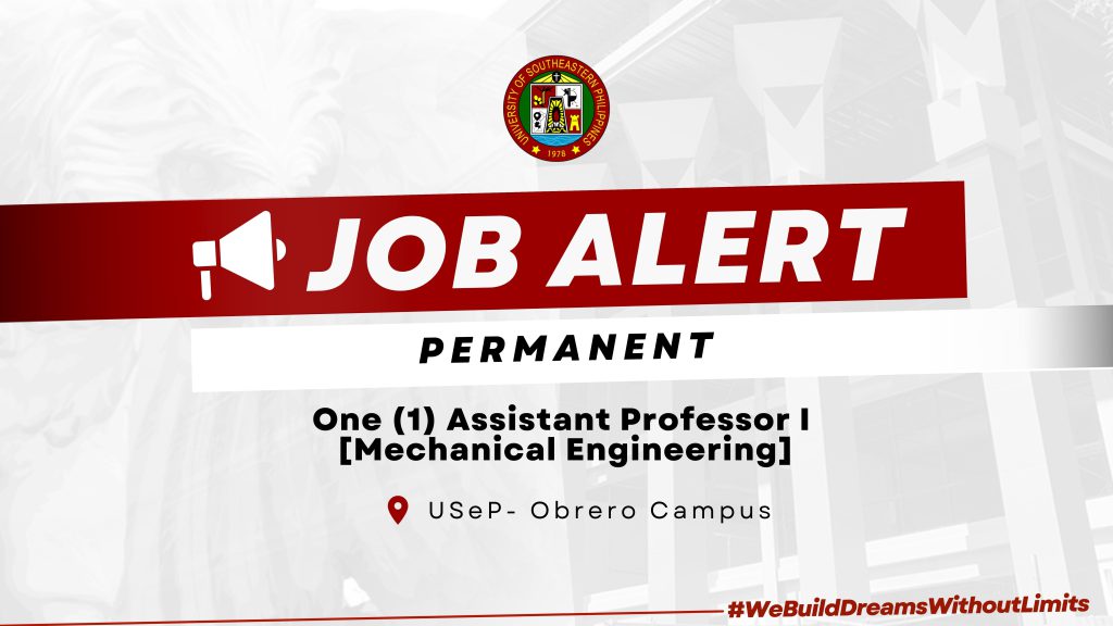 USeP Job Hiring! USeP is in need of one (1) teaching personnel for Obrero Campus