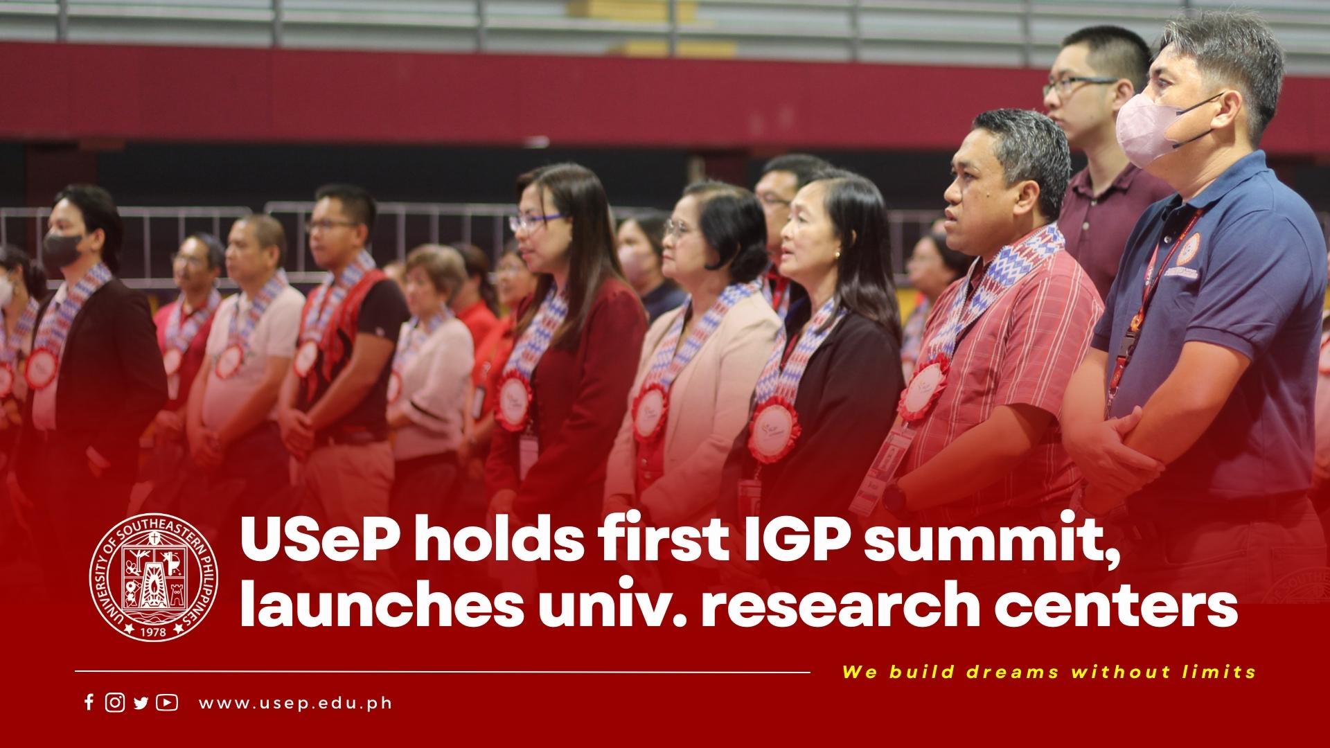 USeP holds first IGP summit, launches univ. research centers