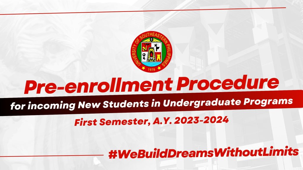 Pre-enrollment Procedure for incoming New Students in Undergraduate Programs (First Semester, A.Y. 2023-2024)