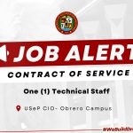 USeP Job Hiring! USeP is in need of one (1) non-teaching personnel for  Obrero Campus
