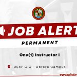 USeP Job Hiring! USeP is in need of one (1) teaching personnel for College Information and Computing (CIC) – Obrero Campus