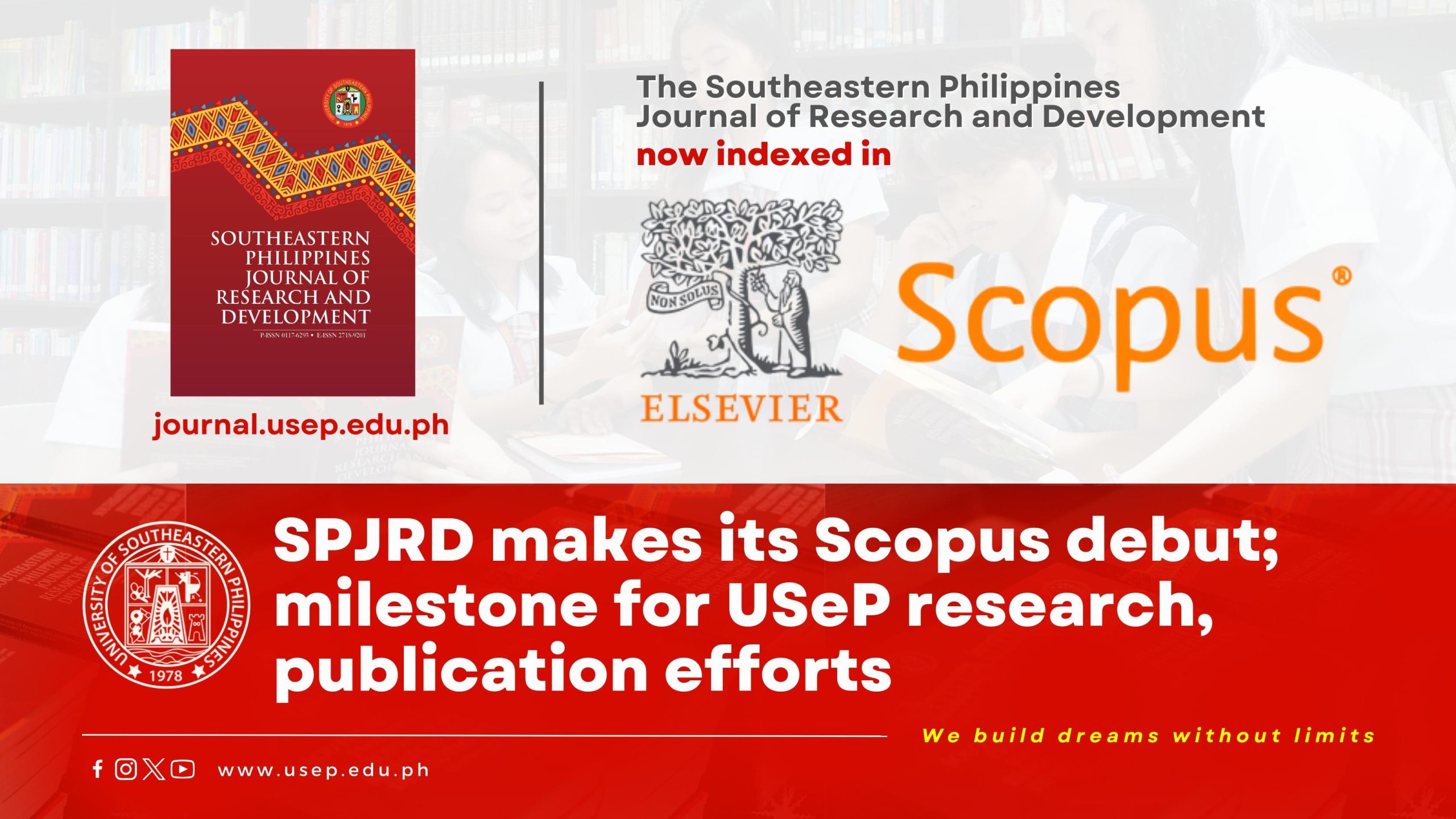 SPJRD makes its Scopus debut; milestone for USeP research, publication efforts