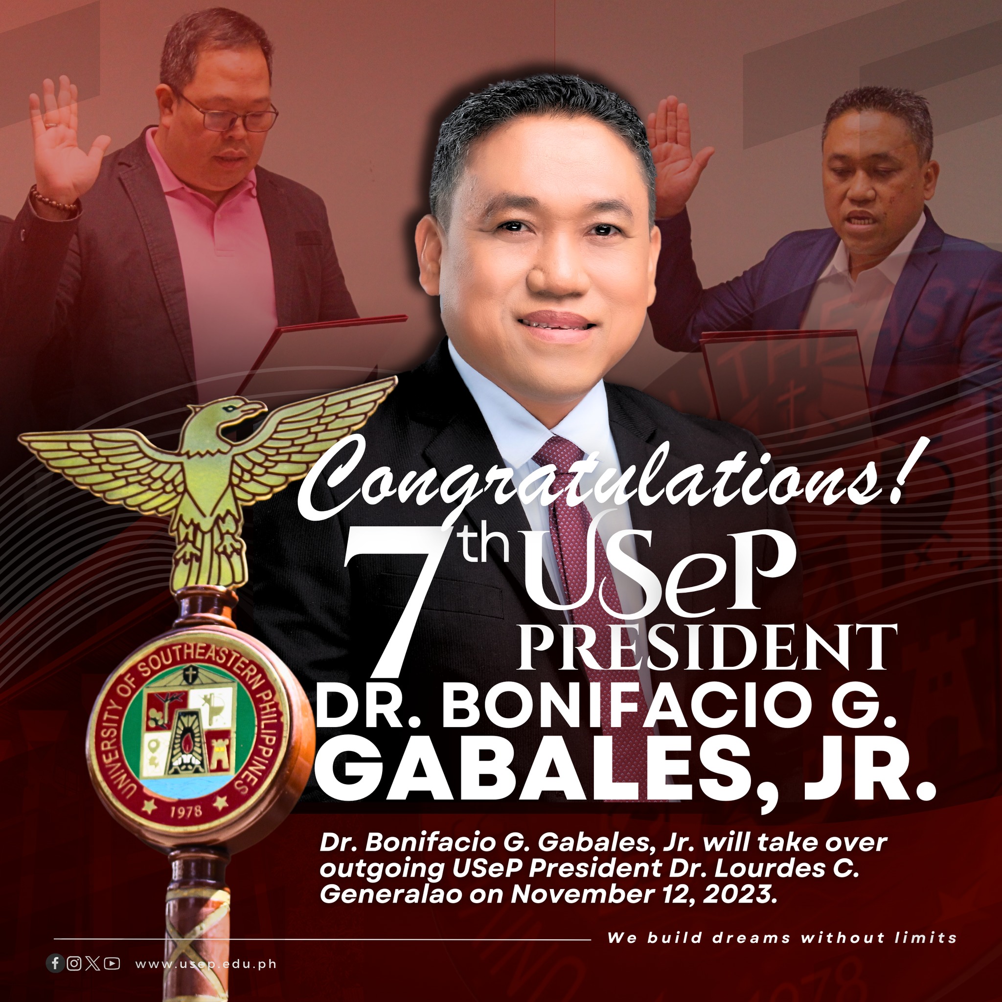 Gabales is the 7th President of USeP