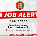 USeP Job Hiring! USeP is in need of two (2) teaching personnel for Obrero Campus