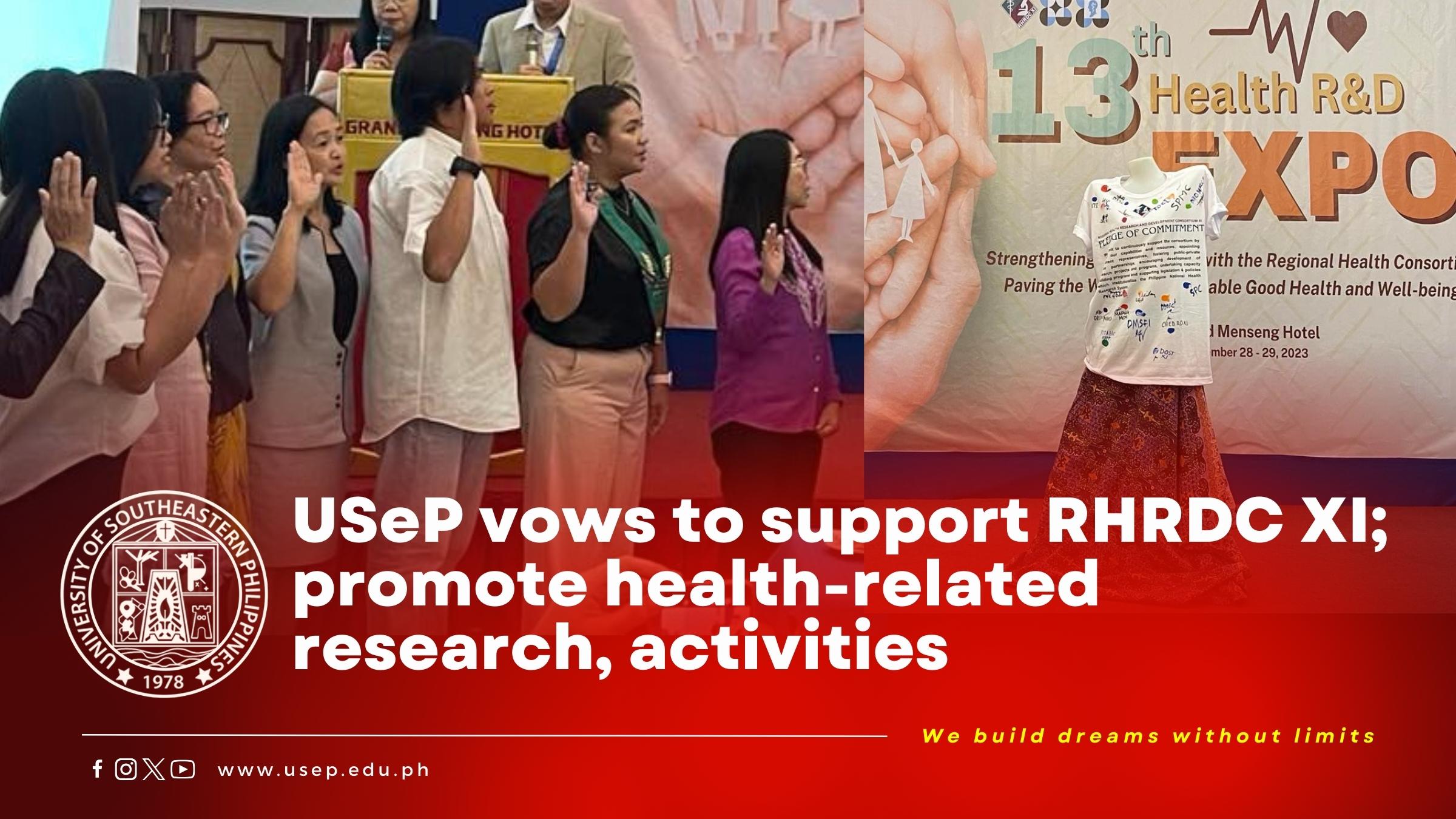 USeP vows to support RHRDC XI; promote health-related research, activities