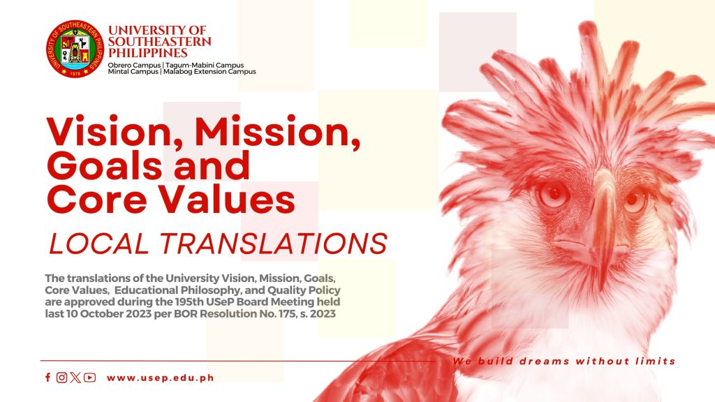 VISION, MISSION, GOALS, AND CORE VALUES Local Translations