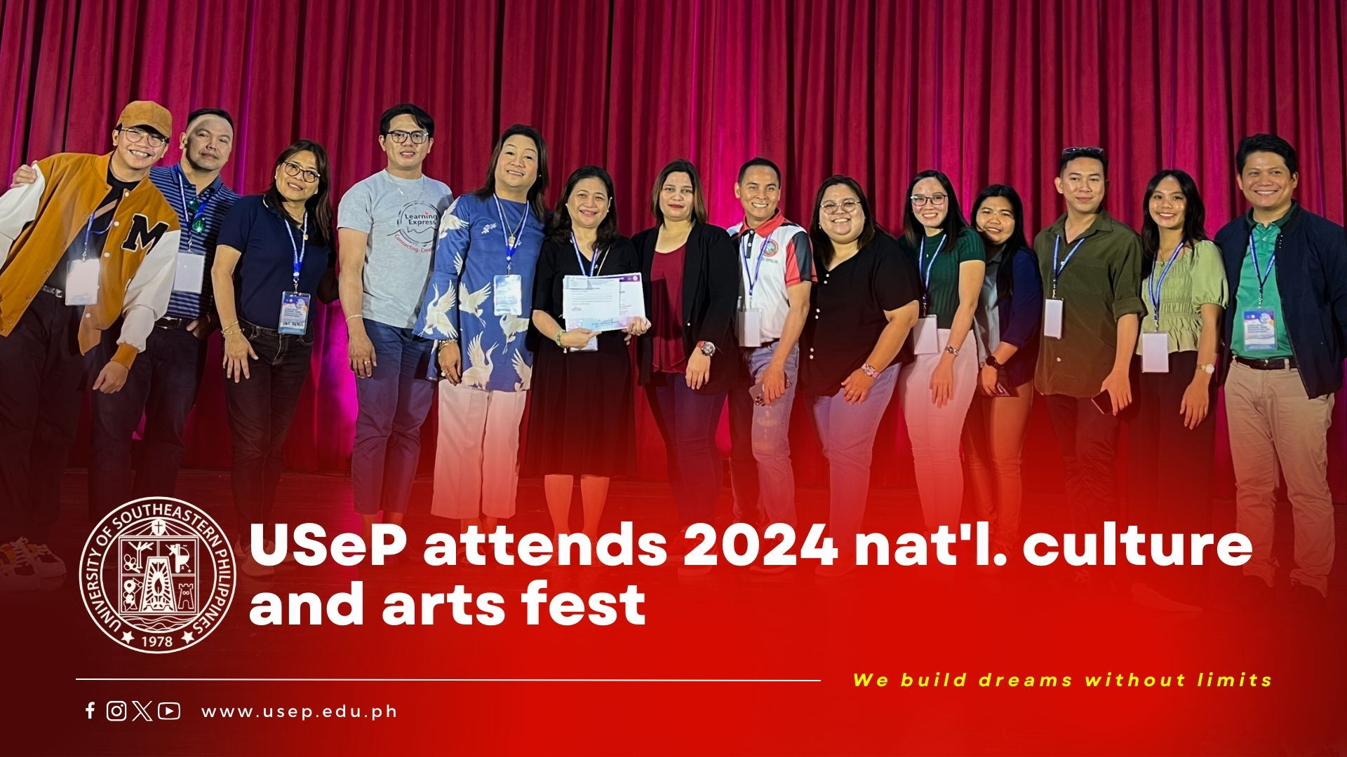 USeP attends 2024 nat’l. culture and arts fest