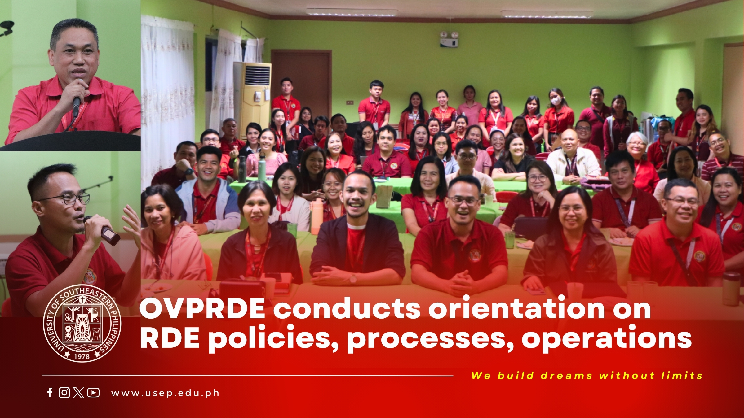 OVPRDE conducts orientation on RDE policies, processes, operations