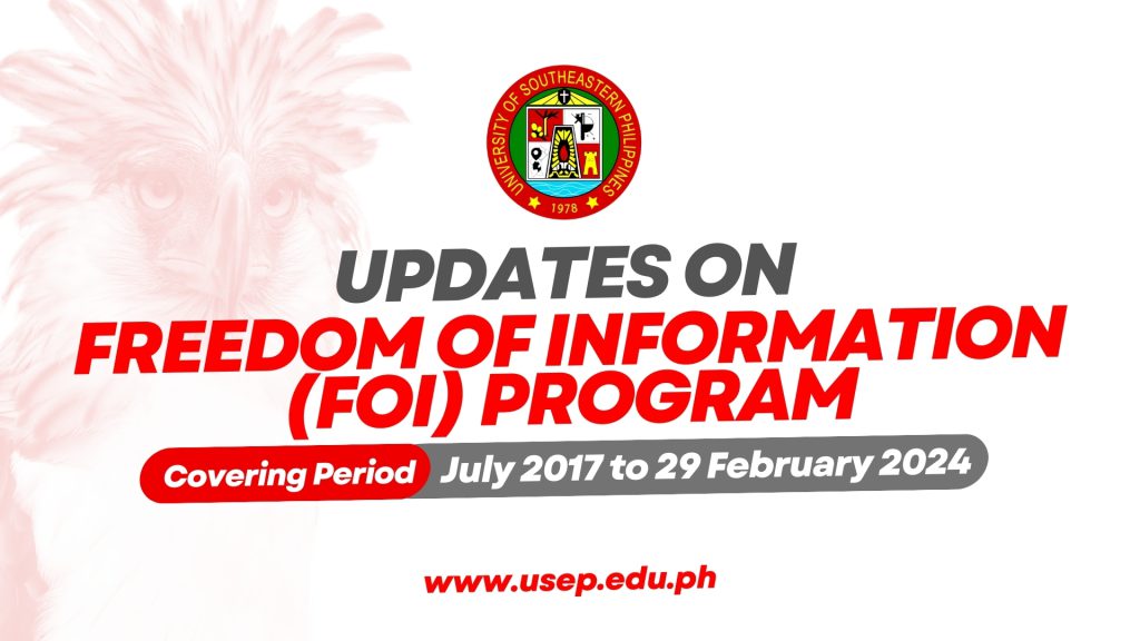 USeP Freedom of Information (FOI) Update