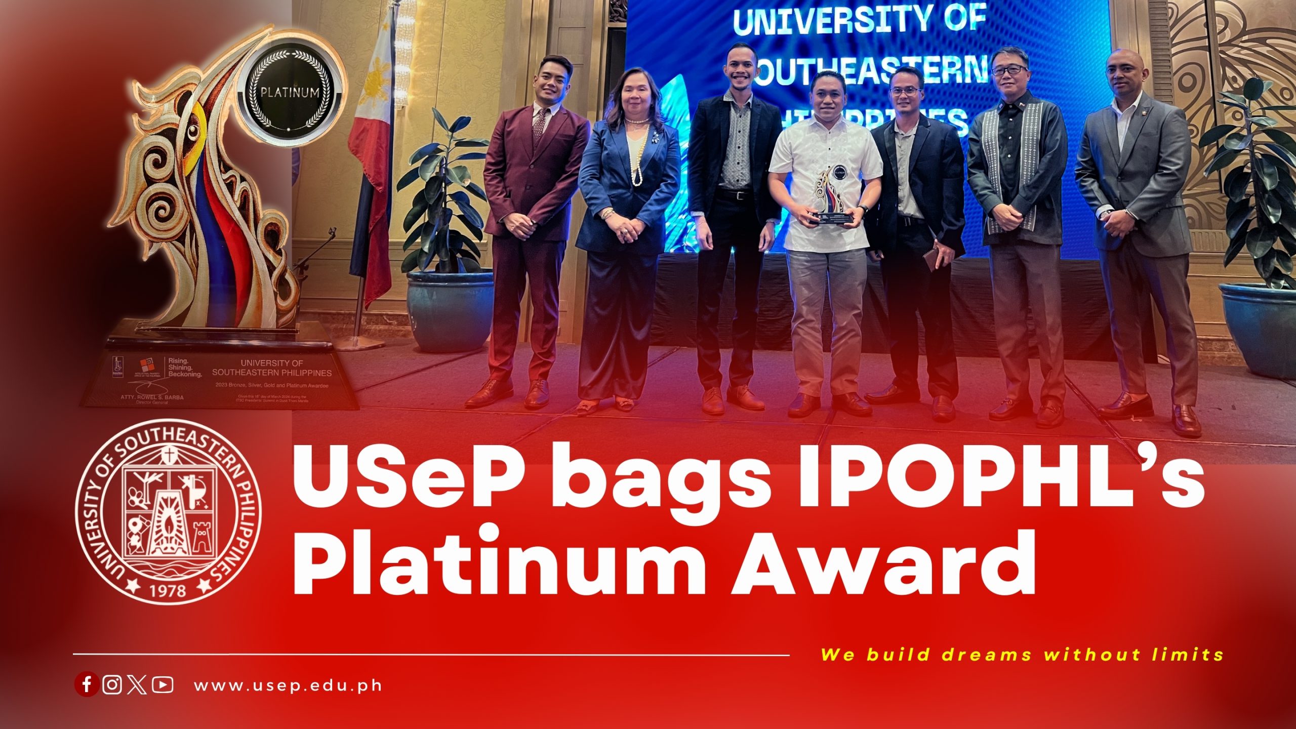 USeP bags IPOPHL’s Platinum Award