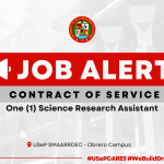 USeP Job Hiring! USeP is in need of one (1) non-teaching personnel for the SMAARRDEC – Obrero Campus
