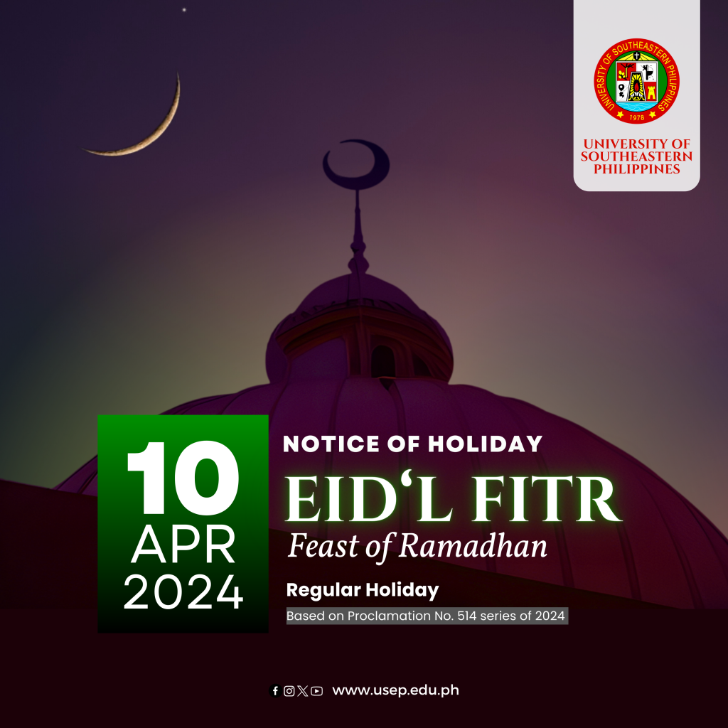 [NOTICE OF HOLIDAY] Eid’l Fitr (Feast of Ramadhan)
