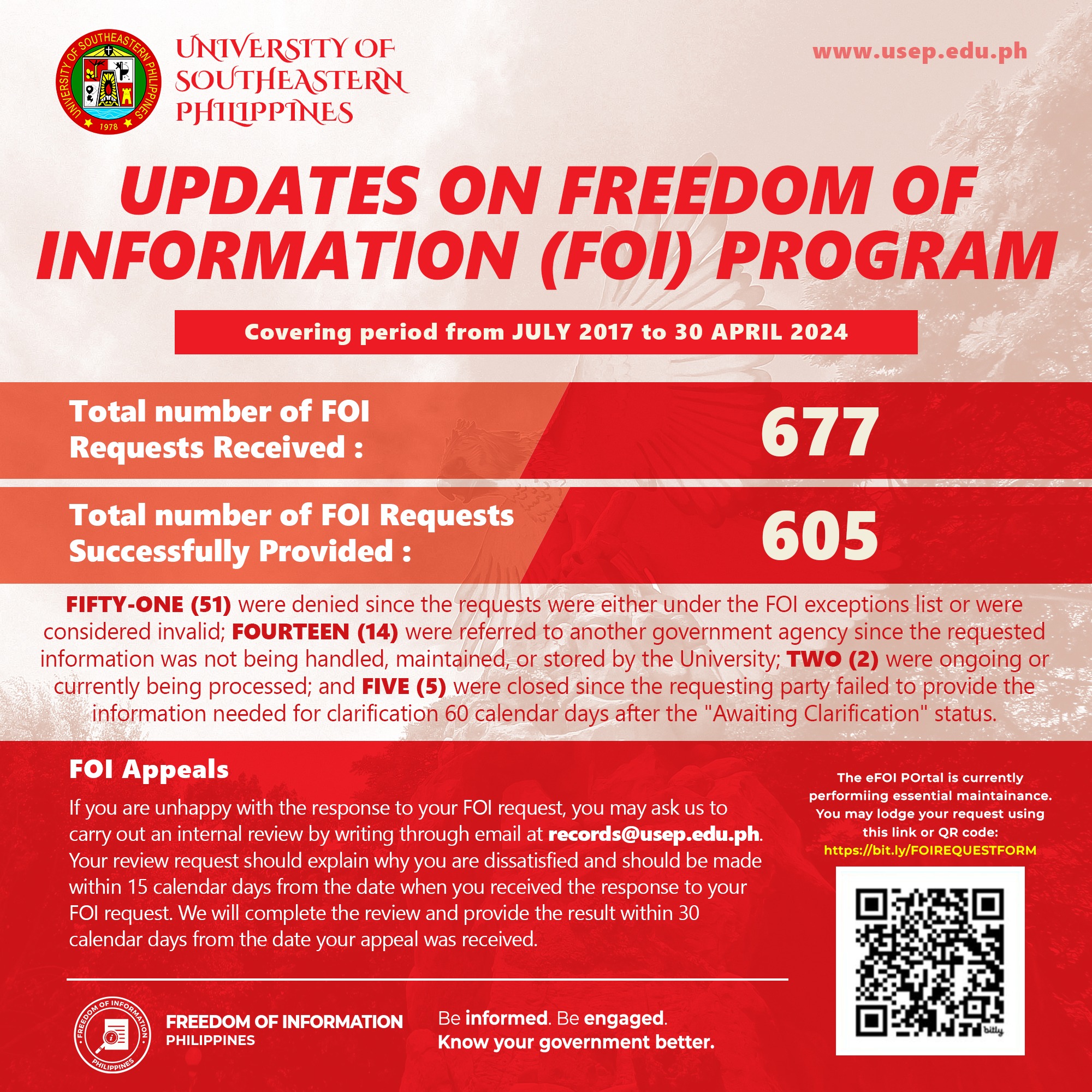 USeP Freedom of Information Update