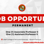 USeP Job Hiring! USeP is in need of two (2) teaching personnel for the College of Arts and Sciences (CAS) – Obrero Campus