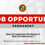 USeP Job Hiring! USeP is in need of two (2) teaching personnel for Obrero and Tagum-Mabini Campuses