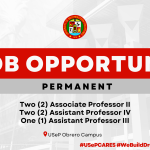 USeP Job Hiring! USeP is in need of five (5) teaching personnel for Obrero Campus
