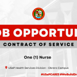 USeP Job Hiring! USeP is in need of one (1) non-teaching personnel for the Health Services Division  – Obrero Campus