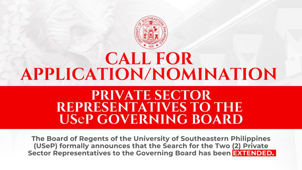 𝗖𝗔𝗟𝗟 𝗙𝗢𝗥 𝗔𝗣𝗣𝗟𝗜𝗖𝗔𝗧𝗜𝗢𝗡/𝗡𝗢𝗠𝗜𝗡𝗔𝗧𝗜𝗢𝗡 𝗙𝗢𝗥 𝗣𝗥𝗜𝗩𝗔𝗧𝗘 𝗦𝗘𝗖𝗧𝗢𝗥 𝗥𝗘𝗣𝗥𝗘𝗦𝗘𝗡𝗧𝗔𝗧𝗜𝗩𝗘𝗦 𝗧𝗢 𝗧𝗛𝗘 𝗨𝗦𝗲𝗣 𝗚𝗢𝗩𝗘𝗥𝗡𝗜𝗡𝗚 𝗕𝗢𝗔𝗥𝗗