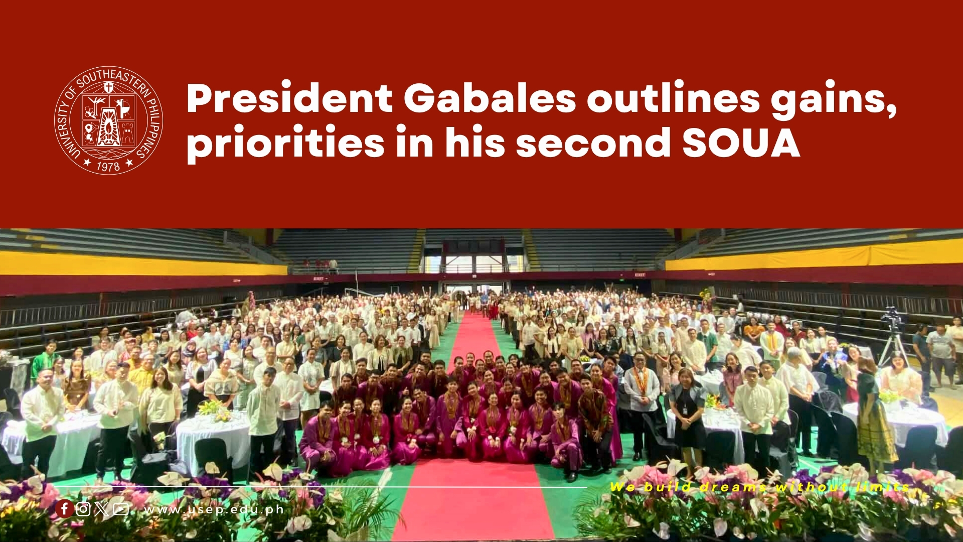 President Gabales outlines gains, priorities in his second SOUA