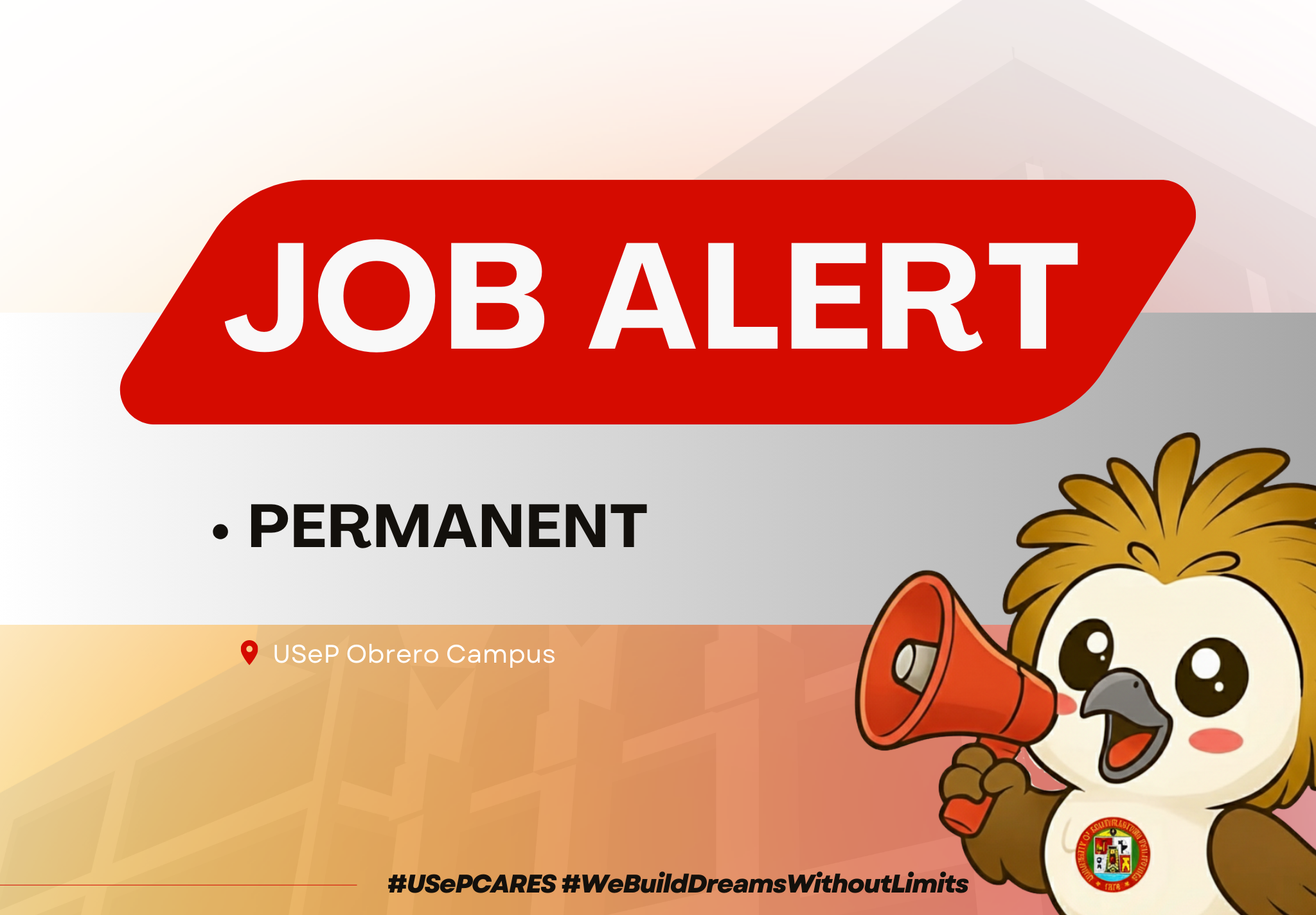 USeP Job Hiring! USeP is in need of four (4) teaching personnel for the College of Business Administration – Obrero Campus