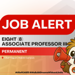USeP Job Hiring! USeP is in need of eight (8) teaching personnel for USeP School of Medicine (SoM), Tagum-Mabini Campus