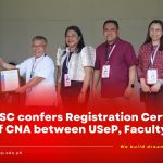 CSC confers Registration Certificate of CNA between USeP, Faculty Fed
