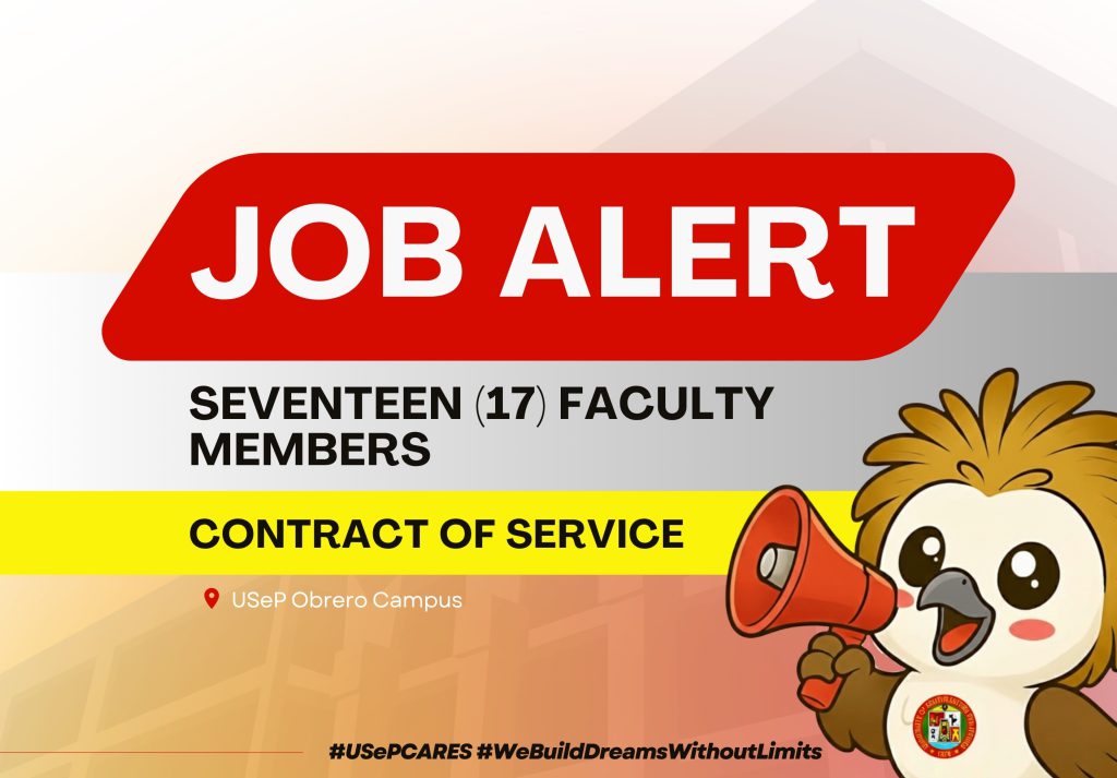 USeP Job Hiring! USeP is in need of 17 teaching personnel for USeP College of Arts and Sciences, Obrero Campus