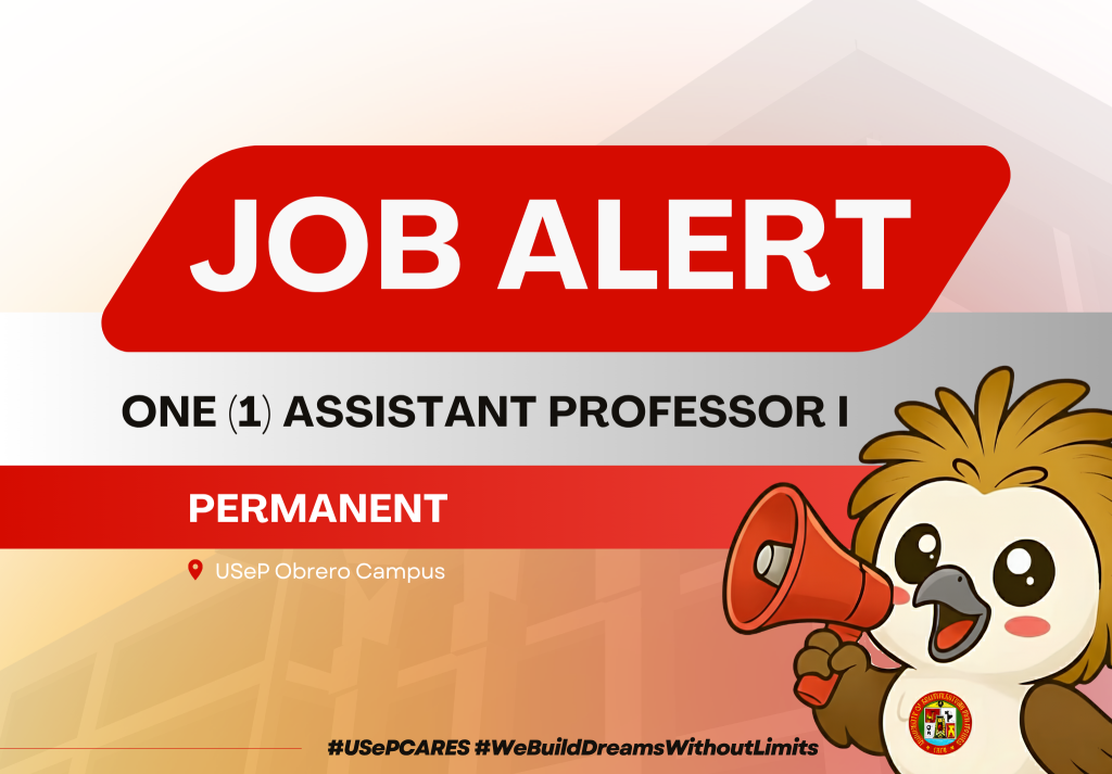 USeP Job Hiring! USeP is in need of one (1) teaching personnel for USeP College of Arts and Sciences (CAS), Obrero Campus