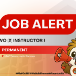 USeP Job Hiring! USeP is in need of two (2) teaching personnel for USeP College of Teacher Education and Technology (CTET), Tagum-Mabini Campus